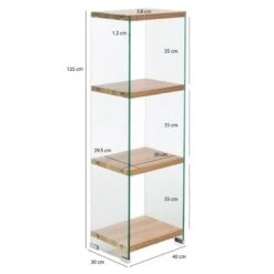 Bibliothèque Verre Trempé H125 Cm - ICE -Wenko Soldes Boutique c55b651415fe48a58d7be0143d2f8f12