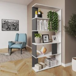 Etagère 80cm Anthracite/blanc -Wenko Soldes Boutique cab6b542618542428309f63b00d14e1a