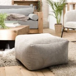 Pouf Carré En Tissu Velours Cotelé -Wenko Soldes Boutique cc90a9d4d0584fcebef3281306cbe942