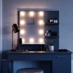 Coiffeuse Julia Avec Tabouret Et LED -Wenko Soldes Boutique cd371267781e48aeb77d360747184dd4