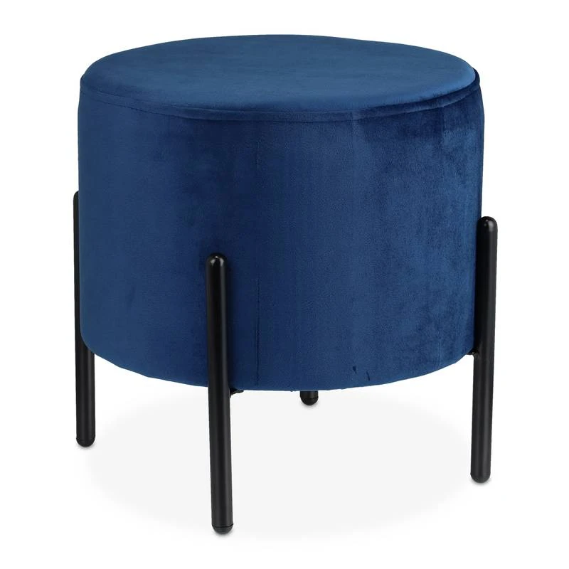 Tabouret En Velours Bleu 1 Tabouret En Velours Bleu