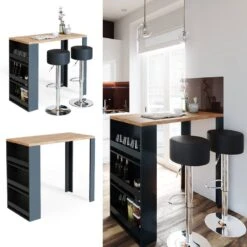 Table De Bar 117cm Anthracite/goldkraft -Wenko Soldes Boutique d3fc01dbd67a4085aaddbc1f61fef8ae