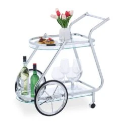 Chariot De Service Fer Chromé Et Verre -Wenko Soldes Boutique d663caac20ac4849aafd90a2df7e040b