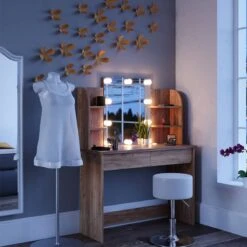 Coiffeuse Charlotte Avec Tabouret Et LED 34 Coiffeuse Charlotte Avec Tabouret Et LED -Wenko Soldes Boutique d9fcd3a00cdc4d549783835489983c1a