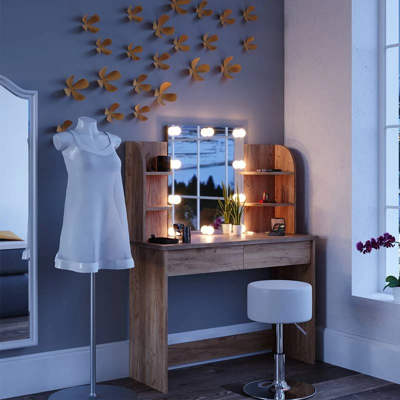 Coiffeuse Charlotte Avec Tabouret Et LED 15 Coiffeuse Charlotte Avec Tabouret Et LED – Image 15