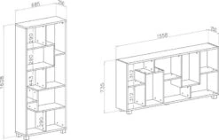 Étagère Bibliothèque Salon Blanc Mat -Wenko Soldes Boutique dd11a362e0d64bf4b0135b4d07377cd0