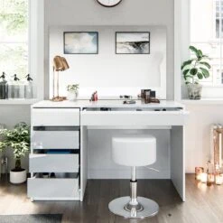 Coiffeuse Sherry Avec Miroir Et Tabouret -Wenko Soldes Boutique df0098fd7ae64f4c8d05f04d91c286b0