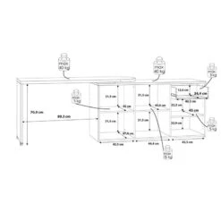 Bureau D'angle Rotatif 144/232cm ALKIRA -Wenko Soldes Boutique e17bf68c431643998d7d1c2daf02e143
