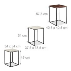 Tables Gigogne Carrées Jeu De 3 -Wenko Soldes Boutique e30d8da2e7ba429c9d599a56c5343e86