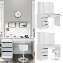 Coiffeuse Sherry Avec Miroir Et Tabouret -Wenko Soldes Boutique e7207ba0366146eeb124908411abdddd