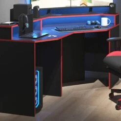 Bureau Ordinateur Kron Noir/rouge Set 5 -Wenko Soldes Boutique e7abb33afe8b4a369a8f237ac169c717