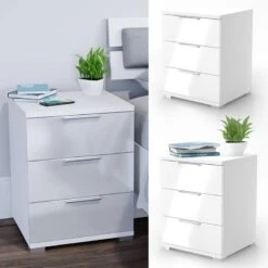 Table De Chevet Florenz Blanc Brillant -Wenko Soldes Boutique eaed31165cfc4693a73b6d387d0abf0a