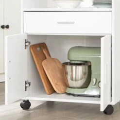 Desserte Micro-onde à Roulettes FSB09-W -Wenko Soldes Boutique eb6f93f5d3774c5fb6b10423984443da