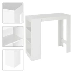 Table De Bar 110x50x103cm Blanc -Wenko Soldes Boutique ebc716f2e37e4aaa85cfccaf643c68f0