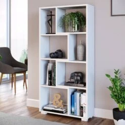 Etagère Domus Blanc & 8 Compartiments -Wenko Soldes Boutique ebe35368bcef439984b4a8b1e72c4d98