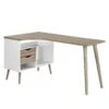 Bureau D'angle Sunndal 11 Bureau D'angle Sunndal -Wenko Soldes Boutique eckschreibtisch sunndal gummibaum teilmassiv eiche dekor weiss 4753616