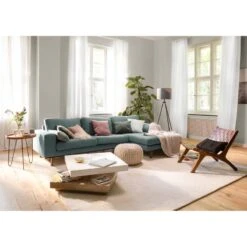 Table Basse Emblaze -Wenko Soldes Boutique ecksofa billund webstoff aquablau longchair davorstehend rechts 4738080
