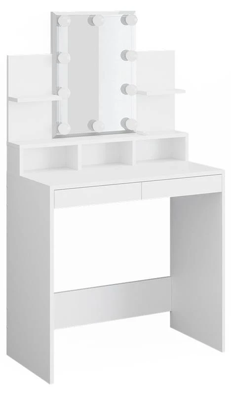 Coiffeuse Ania Blanche Avec LED 1 Coiffeuse Ania Blanche Avec LED