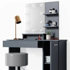 Coiffeuse Julia Avec Tabouret Et LED -Wenko Soldes Boutique ee2e9d44907e435f88a30d4e7eaf06fd