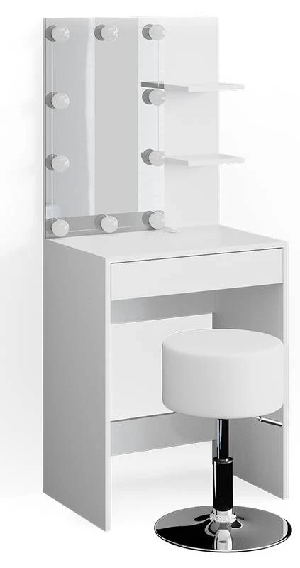 Coiffeuse Isabelle Avec Tabouret Et LED 1 Coiffeuse Isabelle Avec Tabouret Et LED