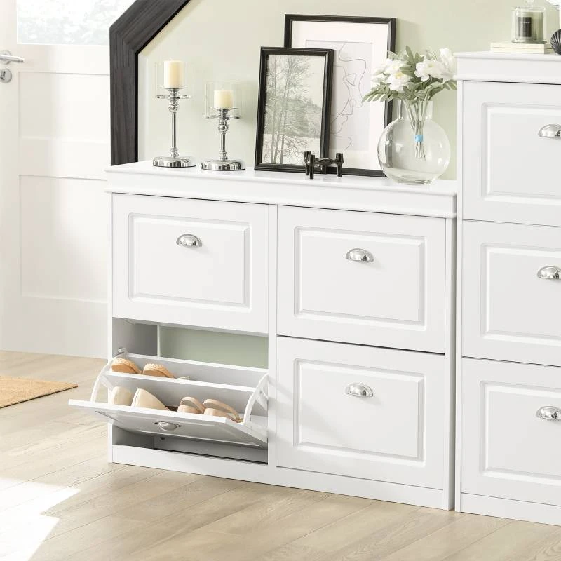 Commode à Chaussures 4 Abattants FSR79-W 3 Commode à Chaussures 4 Abattants FSR79-W – Image 3