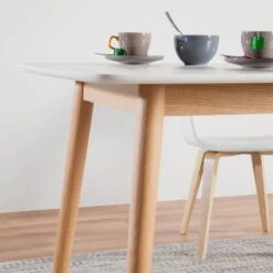 Table Bjelland -Wenko Soldes Boutique esstisch bjelland eiche teilmassiv eiche weiss 150 x 80cm 4216812