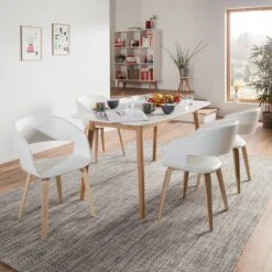 Table Bjelland -Wenko Soldes Boutique esstisch bjelland eiche teilmassiv eiche weiss 150 x 80cm 4216820