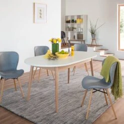 Table Extensible LINDHOLM Ovale -Wenko Soldes Boutique esstisch lindholm mit ausziehfunktion v eiche teimassiv 170 x 90 cm 4136336