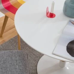 Table Laud -Wenko Soldes Boutique esstisch maud i esche teilmassiv weiss esche 5126428