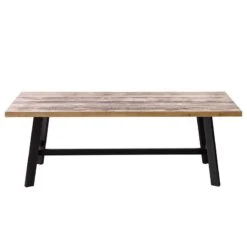 Table TAMATI -Wenko Soldes Boutique esstisch tamati i altholz pinie metall pinie dunkel schwarz 220 x 100 cm 4920756