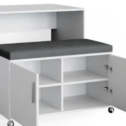 Bureau Flona Blanc & Banc Capitonné -Wenko Soldes Boutique f266c09104cd4d72bcd876f172b48baf