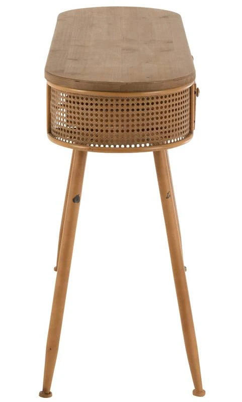 Console 2 Tiroirs Métal/bois Marron 4 Console 2 Tiroirs Métal/bois Marron – Image 4