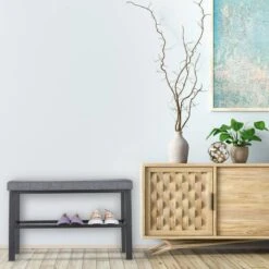 Banquette à Chaussures En Noir Et Gris -Wenko Soldes Boutique f41165a9acae440f86a9d207176b0b0e