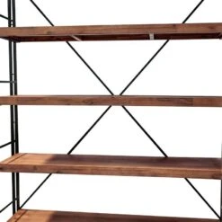 Bibliothèque Métal & Acacia 190 X 150 -Wenko Soldes Boutique f67995d662184b6c84a66ce0a6b9a5dc