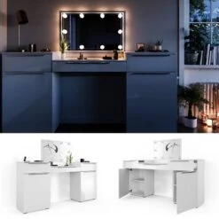 Coiffeuse Lilli Blanc LED -Wenko Soldes Boutique f7bac9f9507d4430b318ee1be8ba9420