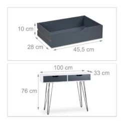 Bureau Blanc Tiroirs Noirs Scandinave -Wenko Soldes Boutique fb654183337f44e0b44626ac8899308f