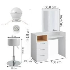 Coiffeuse Beatrice Blanc/sonoma (3 él.) -Wenko Soldes Boutique fbe4218096274900bd8364cc2b3a9e63