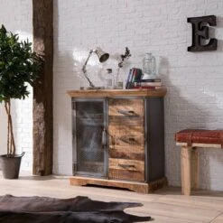 Buffet Hunter I -Wenko Soldes Boutique kommode hunter i mango massiv metall mango blaugrau 4874468