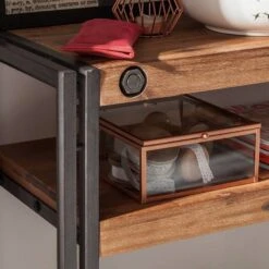 Console MANCHESTER -Wenko Soldes Boutique konsole manchester akazie massiv metall 4873556