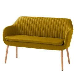 Banquette TILANDA -Wenko Soldes Boutique kuechensofa tilanda webstoff eiche massiv currygelb 4805700