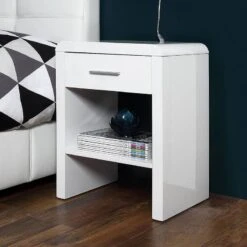 Console De Nuit Easy -Wenko Soldes Boutique nachtkonsole easy weiss 1034498