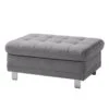 Pouf Repose-pieds Ayna -Wenko Soldes Boutique polsterhocker ayna microfaser platin 4787548