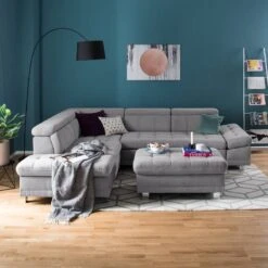 Pouf Repose-pieds Ayna -Wenko Soldes Boutique polsterhocker ayna microfaser platin 4947728