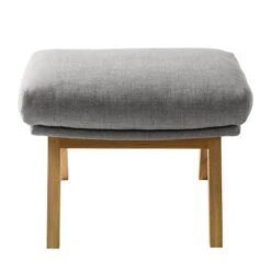 Pouf Repose-pieds Hepburn I -Wenko Soldes Boutique polsterhocker hepburn flachgewebe eiche stoff milan hellgrau 5019460