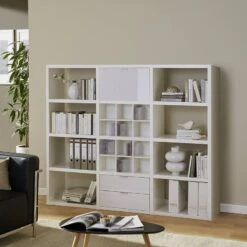 Etagère Concept V -Wenko Soldes Boutique regal concept v hochglanz weiss 1993966