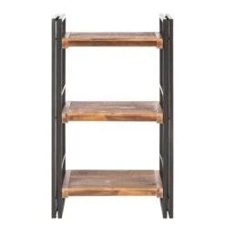 Étagère MANCHESTER 2 Rangements -Wenko Soldes Boutique regal manchester iii akazie massiv metall 4877428