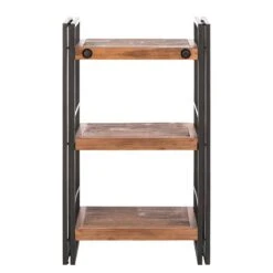 Étagère MANCHESTER 2 Rangements -Wenko Soldes Boutique regal manchester iii akazie massiv metall 4877436