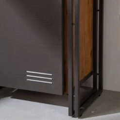 Étagère MANCHESTER 2 Rangements 1 Porte -Wenko Soldes Boutique regal manchester v akazie massiv metall akazie anthrazit 4877324