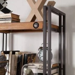 Étagère MANCHESTER 2 Rangements 1 Porte -Wenko Soldes Boutique regal manchester v akazie massiv metall akazie anthrazit 4877328