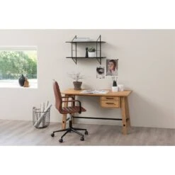 Étagère Oxbow II -Wenko Soldes Boutique regal oxbow ii paulownia massiv metall paulownia schwarz 5033752